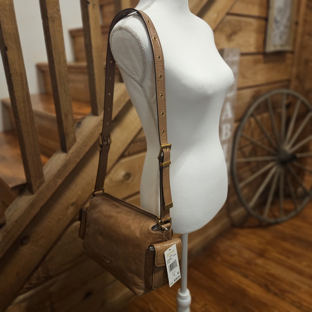 Michael Kors Brown Genuine Leather Luggage Shoulder Bag - Picture 13 of 13